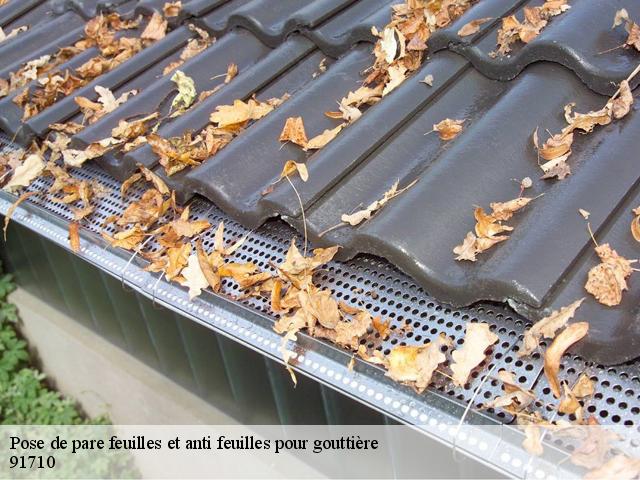 Pose de pare feuilles et anti feuilles pour gouttière  91710